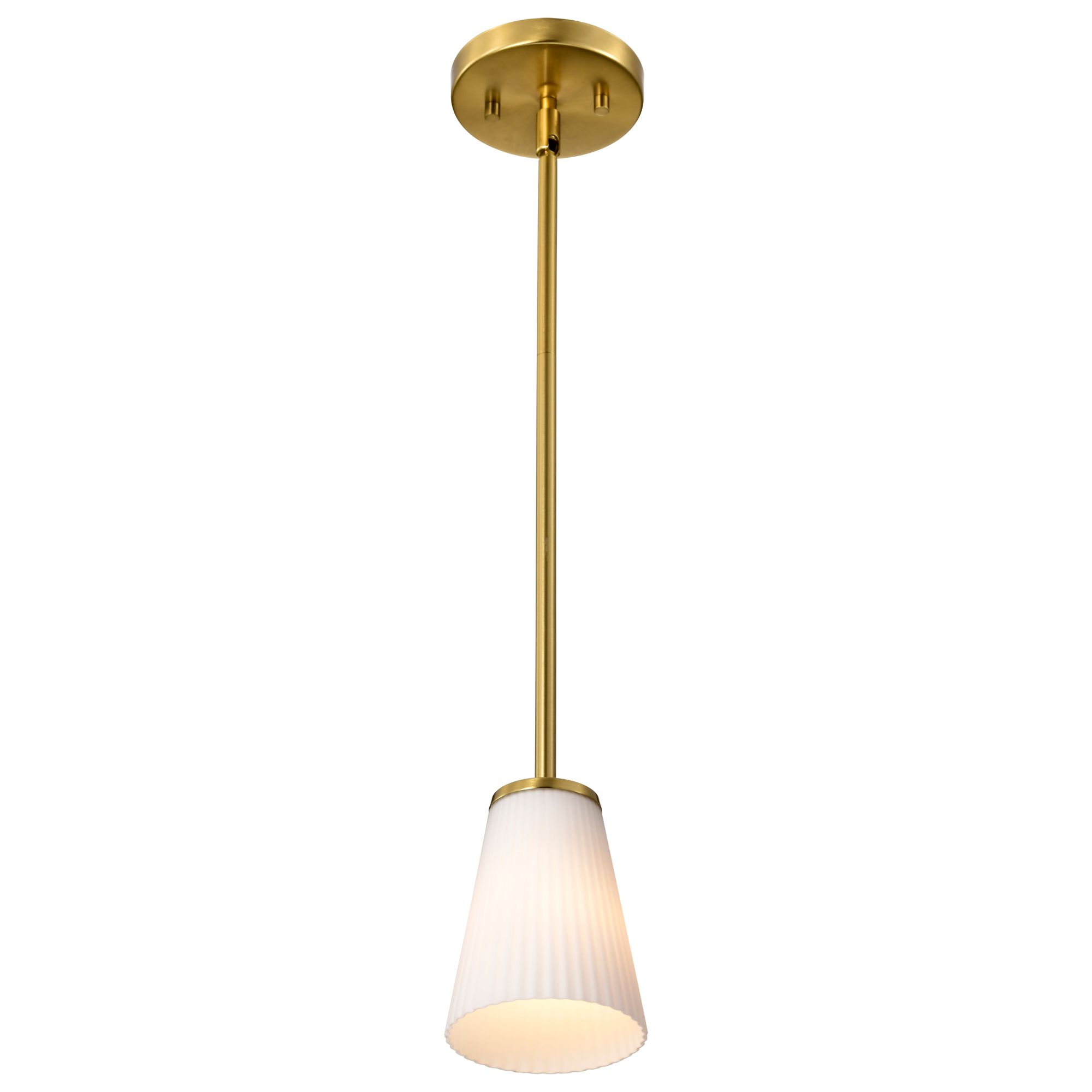 Image 6 Nuvo Royale 5" Wide Burnished Brass Mini Pendant more views