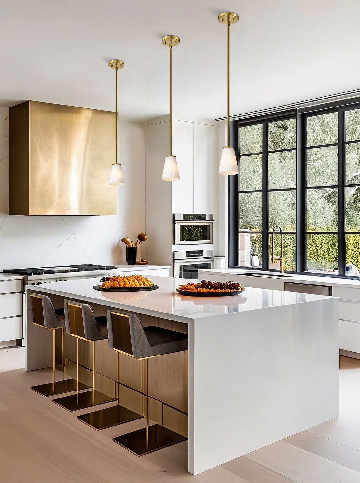 Nuvo Royale 5" Wide Burnished Brass Mini Pendant