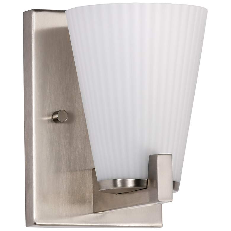 Image 1 Nuvo Royale 7" High Brushed Nickel 1 Light Vanity