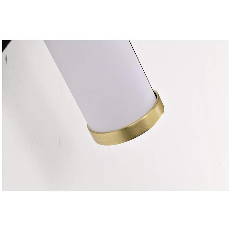 Image 6 Nuvo Solano 12" Black/Brushed Brass LED Small Vanity more views