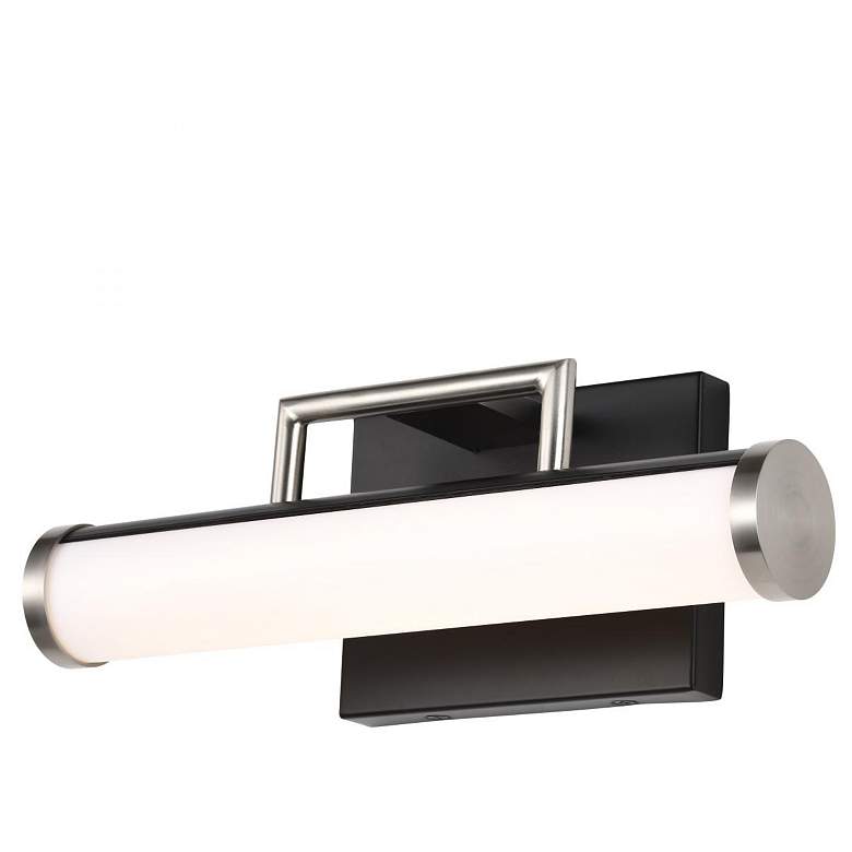 Image 2 Nuvo Solano 12" Black/Brushed Nickel LED Small Vanity more views