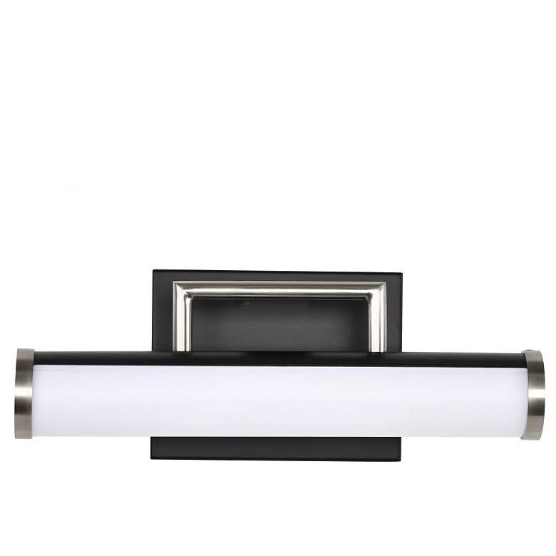 Image 4 Nuvo Solano 12" Black/Brushed Nickel LED Small Vanity more views