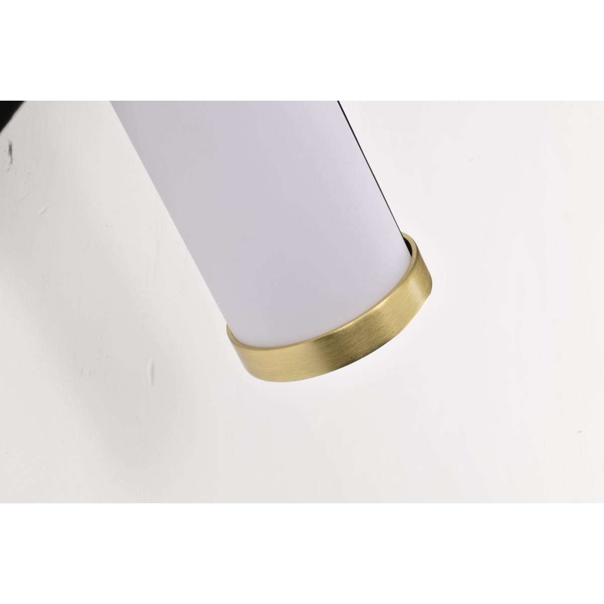Image 6 Nuvo Solano 12" Black/Brushed Brass LED Small Vanity more views