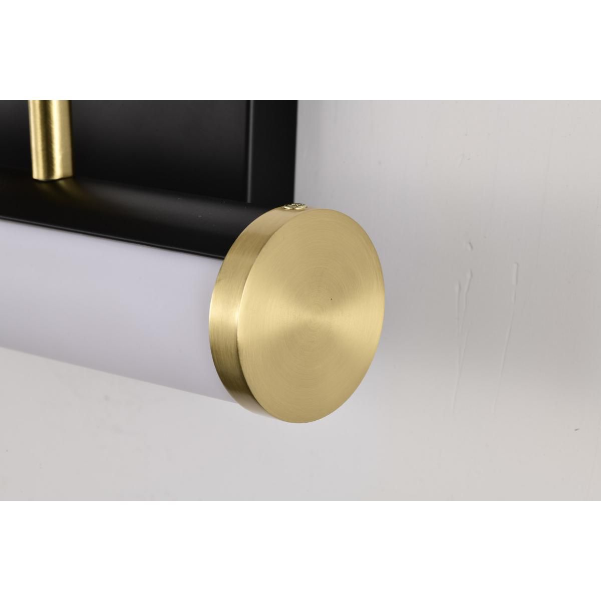 Image 7 Nuvo Solano 12" Black/Brushed Brass LED Small Vanity more views