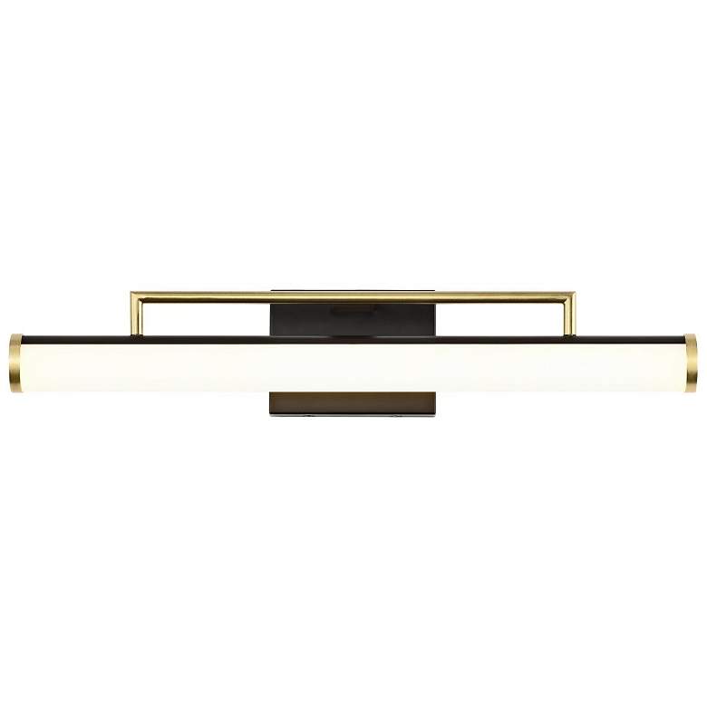 Image 5 Nuvo Solano 24" Black/Brushed Brass LED Medium Vanity more views