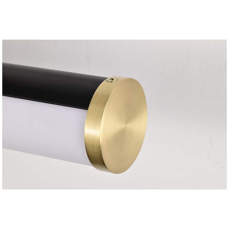 Image 6 Nuvo Solano 24" Black/Brushed Brass LED Medium Vanity more views