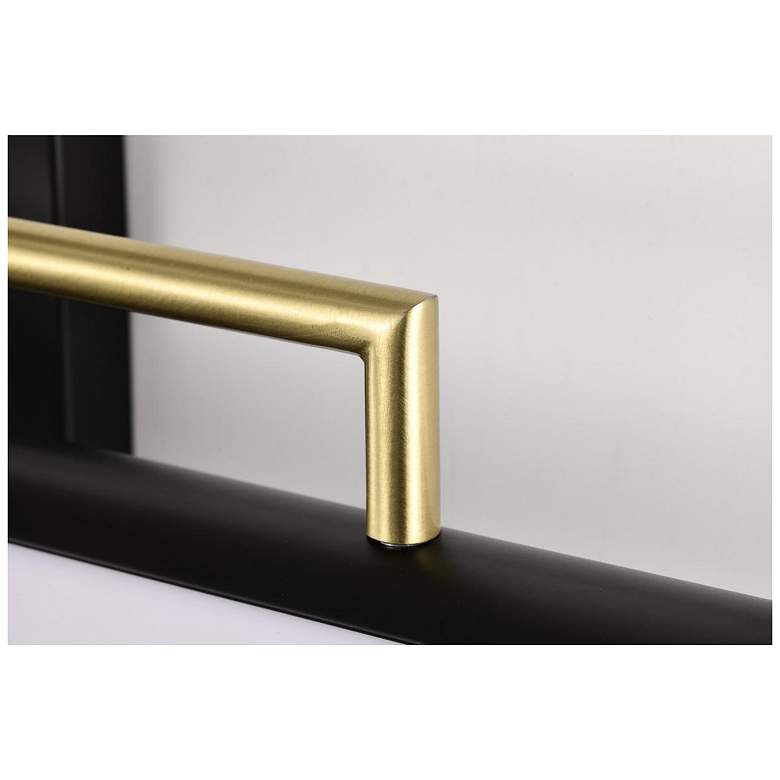 Image 7 Nuvo Solano 24" Black/Brushed Brass LED Medium Vanity more views