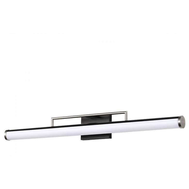 Image 2 Nuvo Solano 36" Black/Brushed Nickel LED Large Vanity