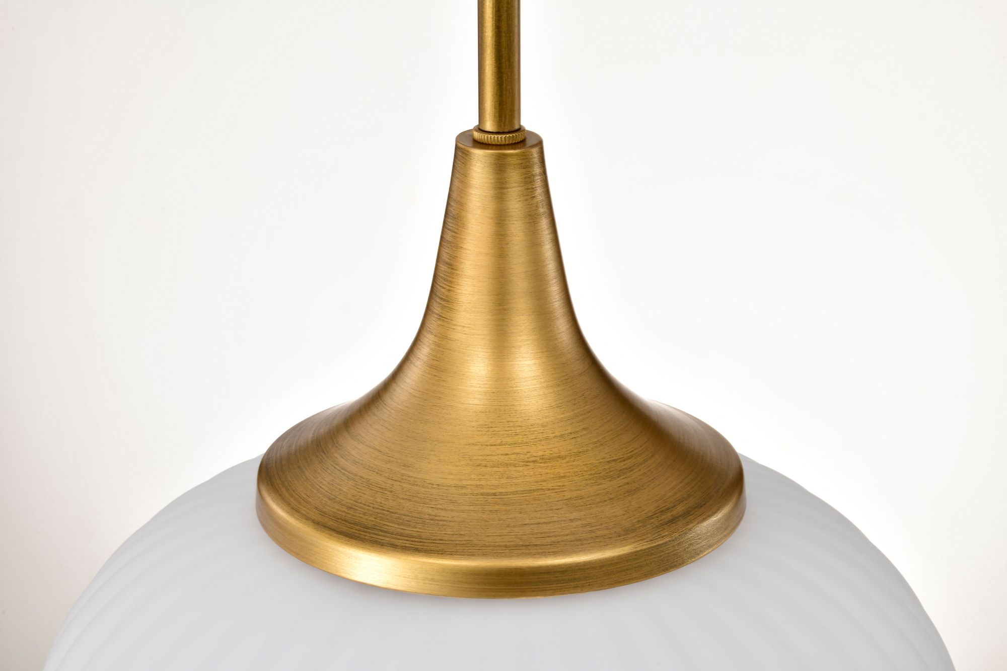 Nuvo Solara 12" Wide Natural Brass Pendant