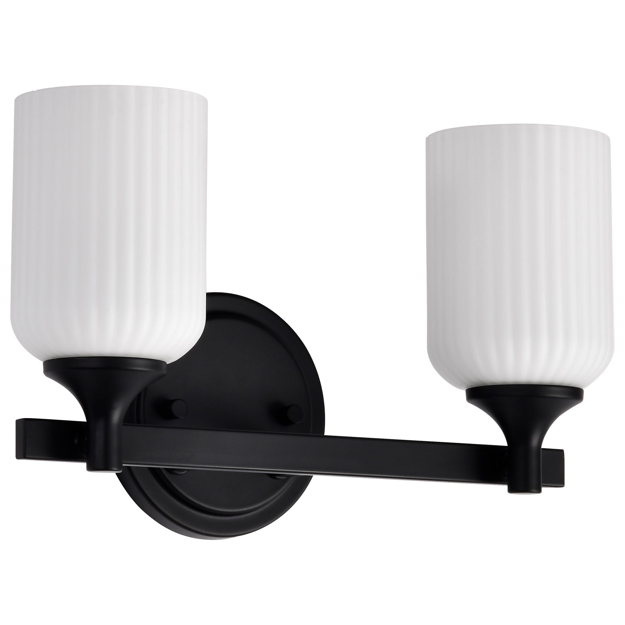 Image 2 Nuvo Solara 13 1/4" Wide Matte Black 2 Light Vanity more views