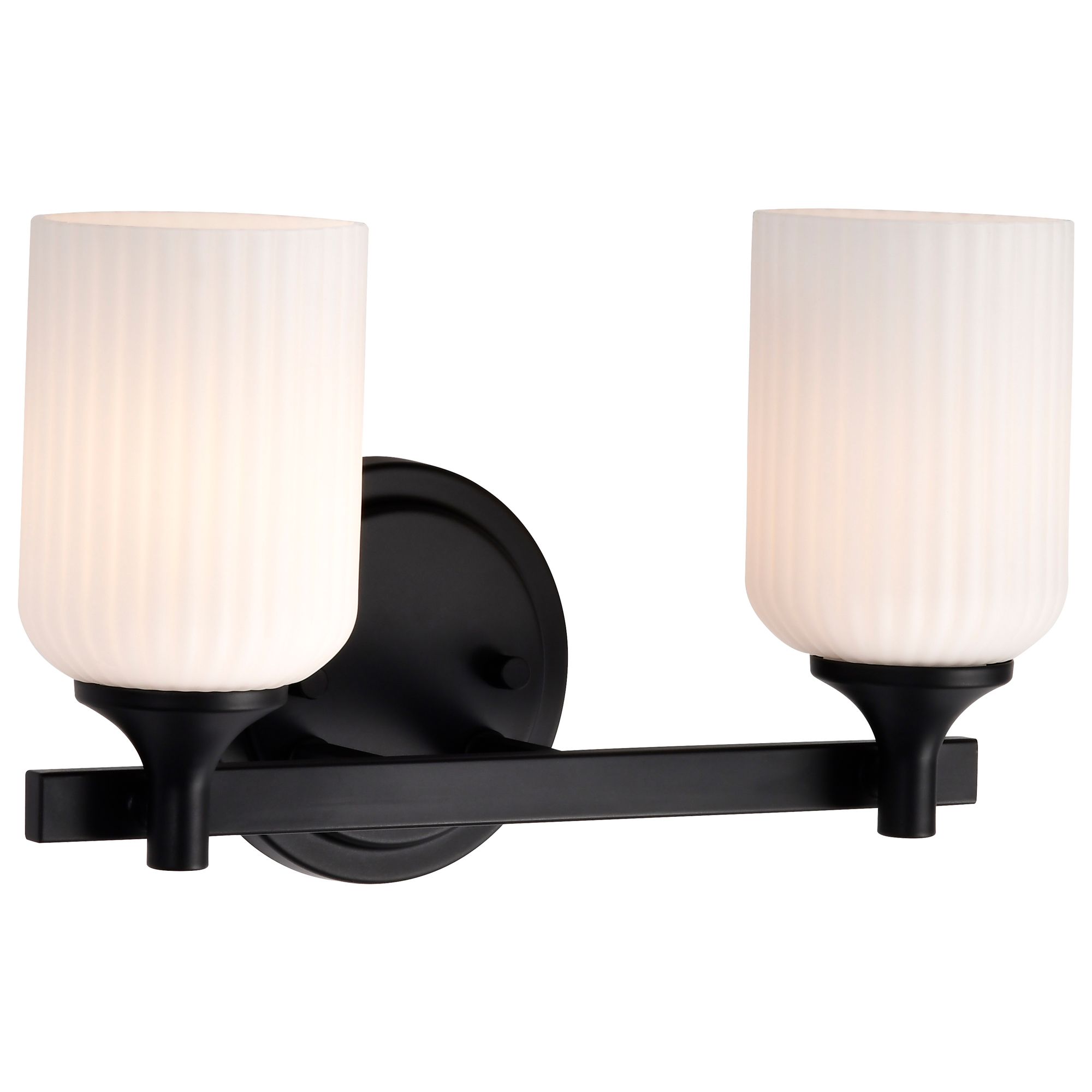 Image 6 Nuvo Solara 13 1/4" Wide Matte Black 2 Light Vanity more views