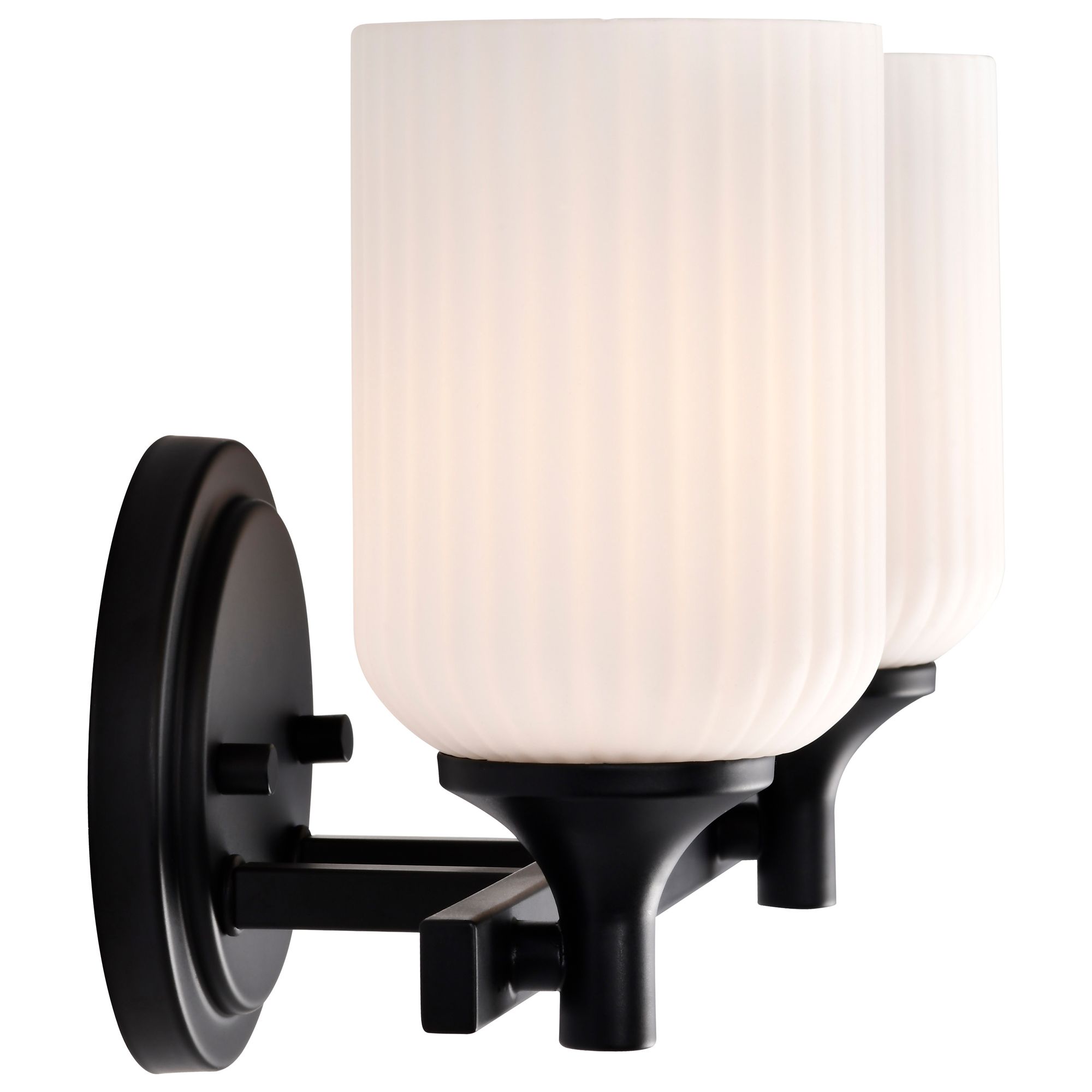 Nuvo Solara 13 1/4" Wide Matte Black 2 Light Vanity