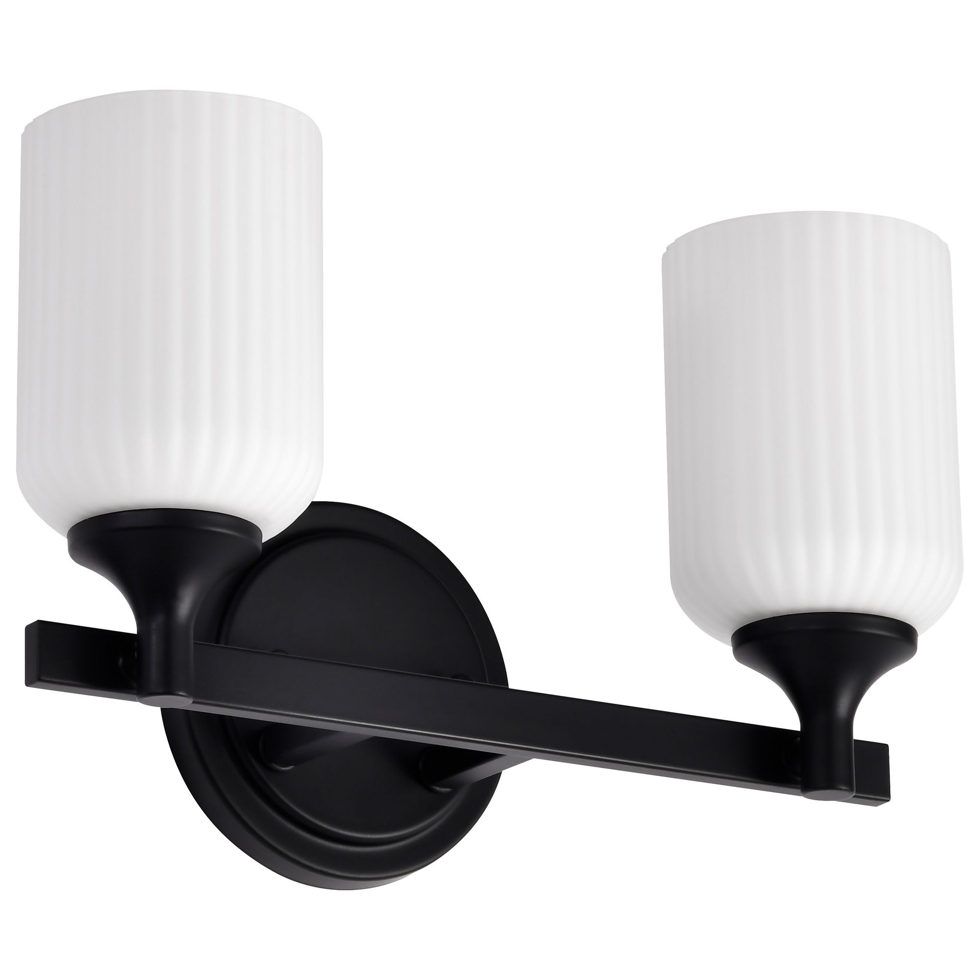 Image 3 Nuvo Solara 13 1/4" Wide Matte Black 2 Light Vanity more views