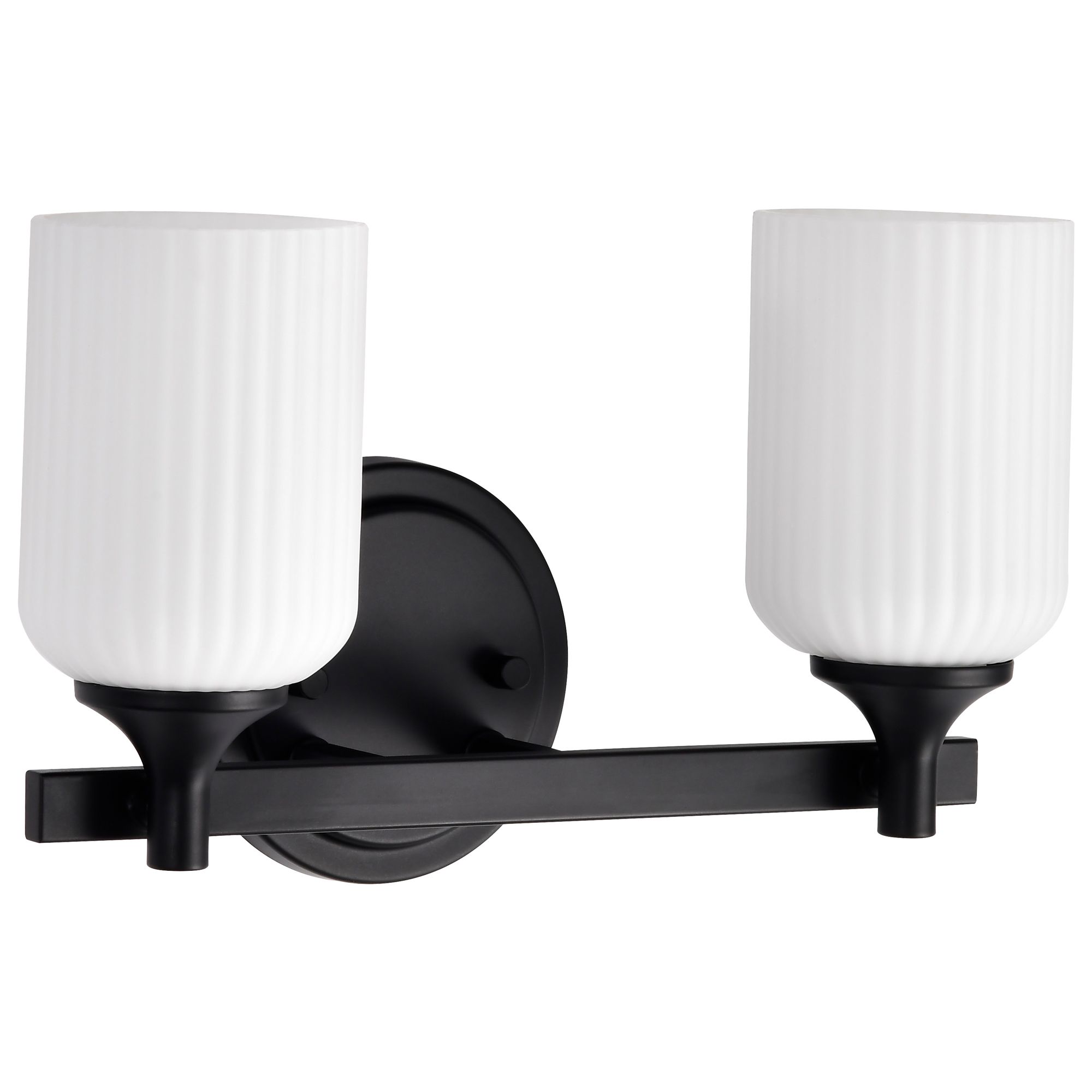 Image 5 Nuvo Solara 13 1/4" Wide Matte Black 2 Light Vanity more views