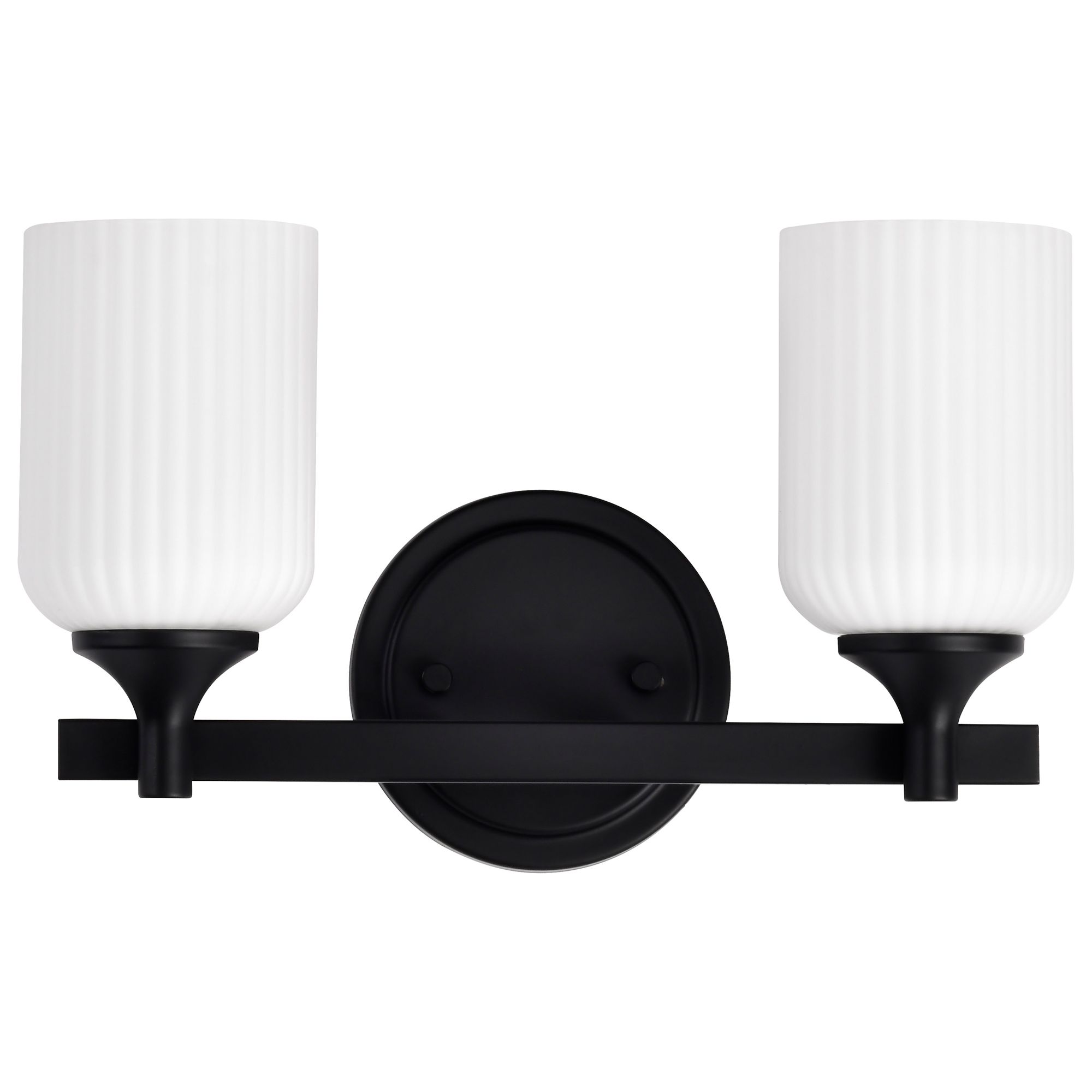 Image 7 Nuvo Solara 13 1/4" Wide Matte Black 2 Light Vanity more views