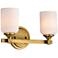 Nuvo Solara 13 1/4" Wide Natural Brass 2 Light Vanity