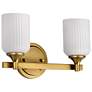 2_Nuvo Solara 13 1/4" Wide Natural Brass 2 Light Vanity more views