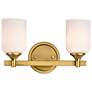 6_Nuvo Solara 13 1/4" Wide Natural Brass 2 Light Vanity more views
