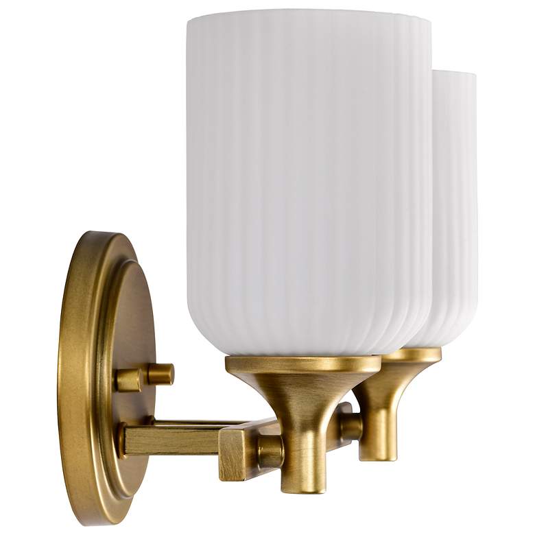 Image 7 Nuvo Solara 13 1/4" Wide Natural Brass 2 Light Vanity more views