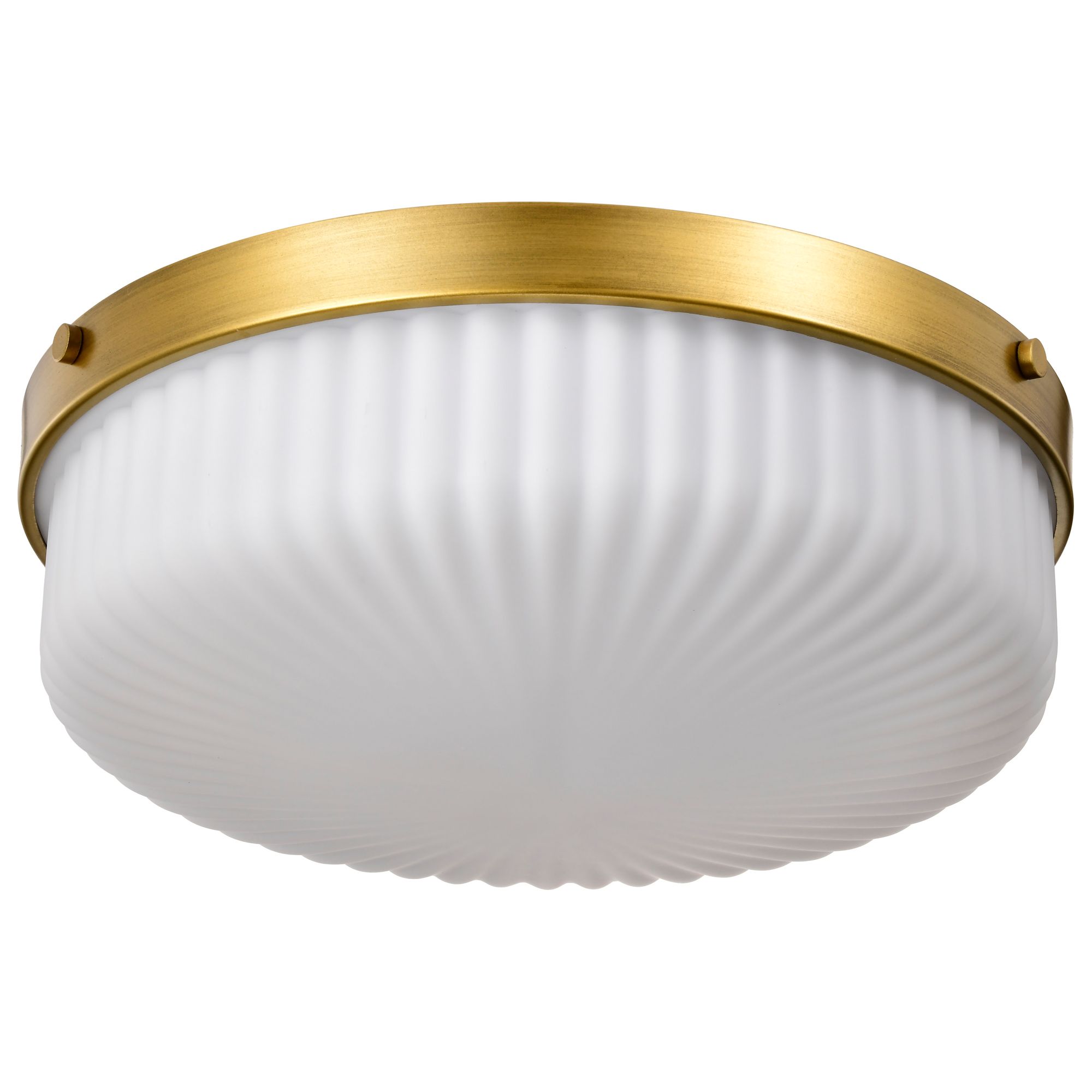 Image 2 Nuvo Solara 16 1/2" Wide Natural Brass Flush Mount more views