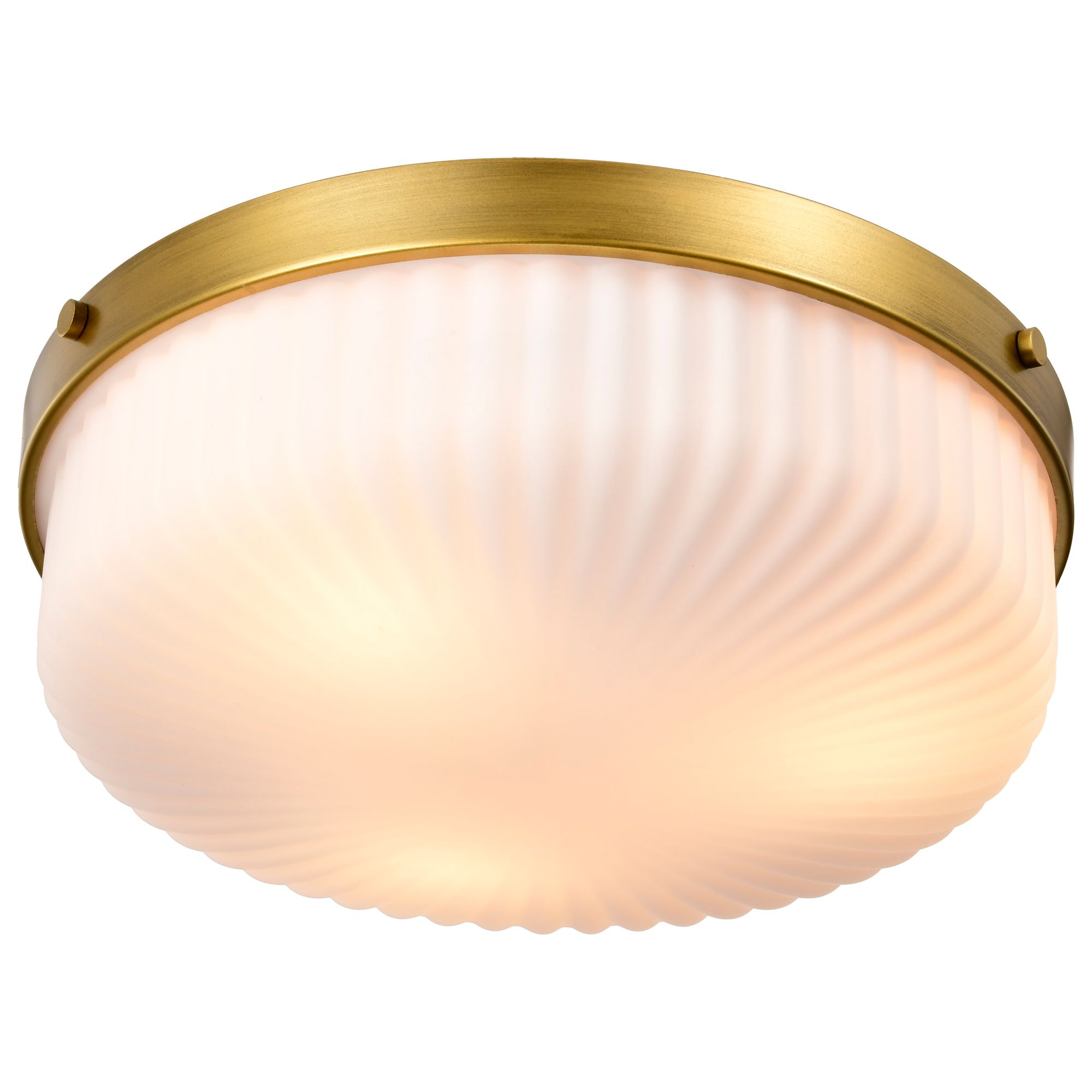 Image 3 Nuvo Solara 16 1/2" Wide Natural Brass Flush Mount more views