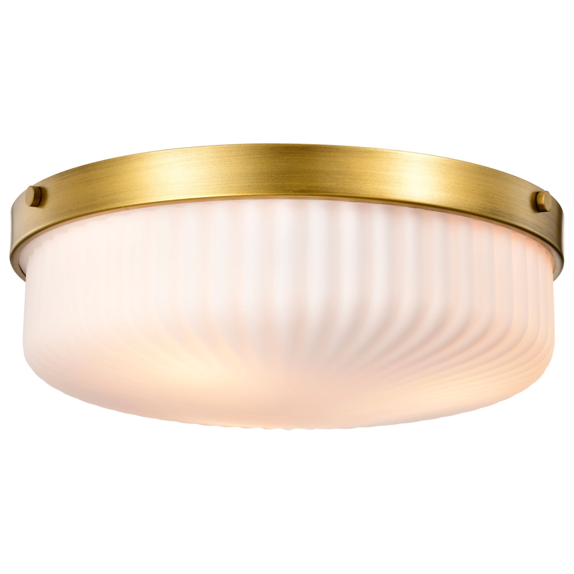 Image 5 Nuvo Solara 16 1/2" Wide Natural Brass Flush Mount more views