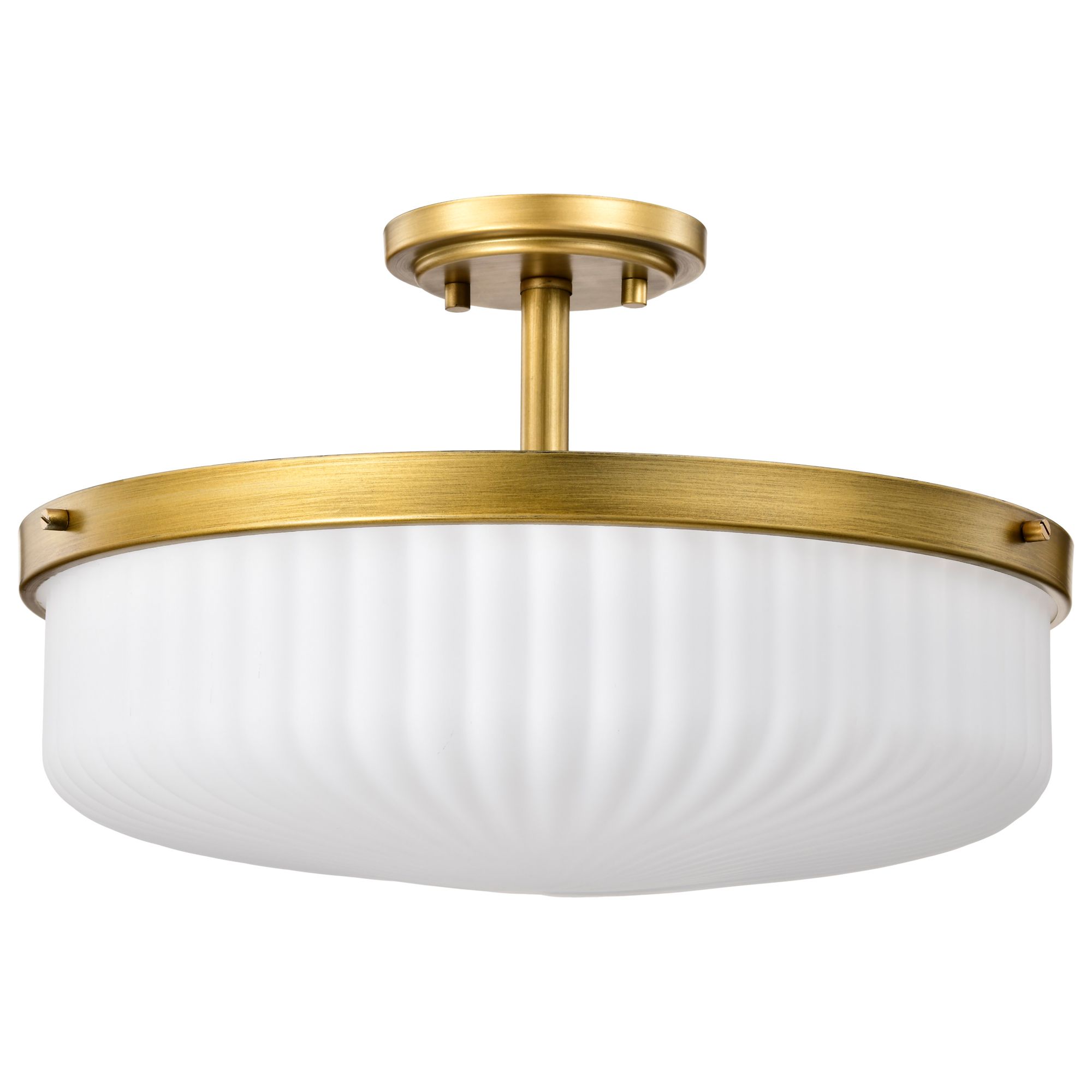 Image 3 Nuvo Solara 16 1/2" Wide Natural Brass Semi Flush Mount more views