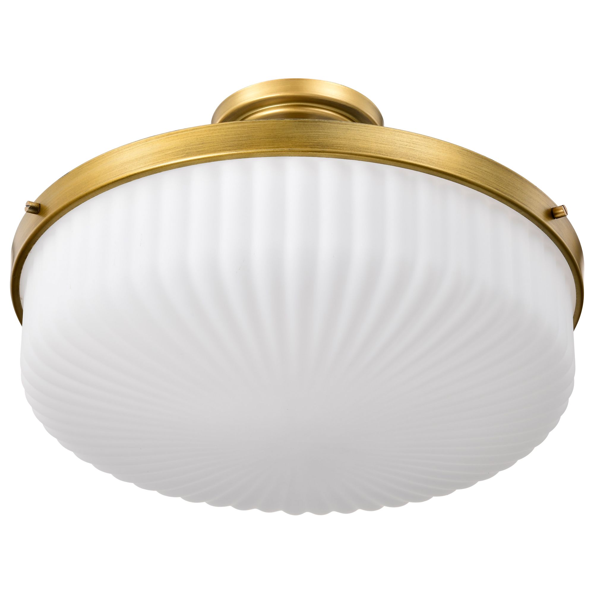Image 5 Nuvo Solara 16 1/2" Wide Natural Brass Semi Flush Mount more views