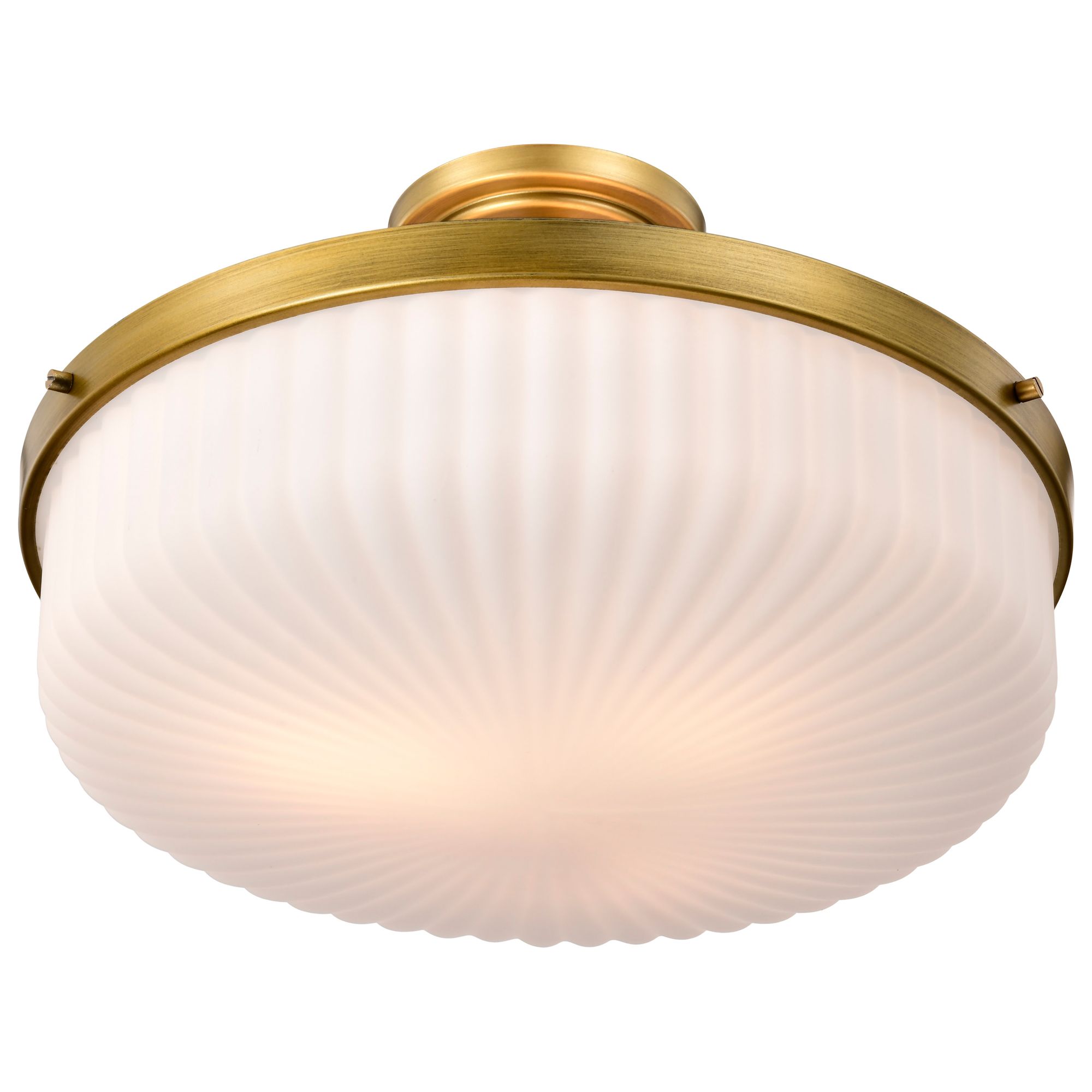 Image 6 Nuvo Solara 16 1/2" Wide Natural Brass Semi Flush Mount more views