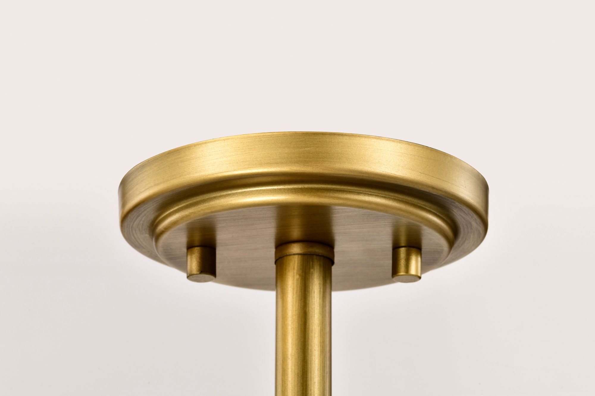 Image 7 Nuvo Solara 16 1/2" Wide Natural Brass Semi Flush Mount more views