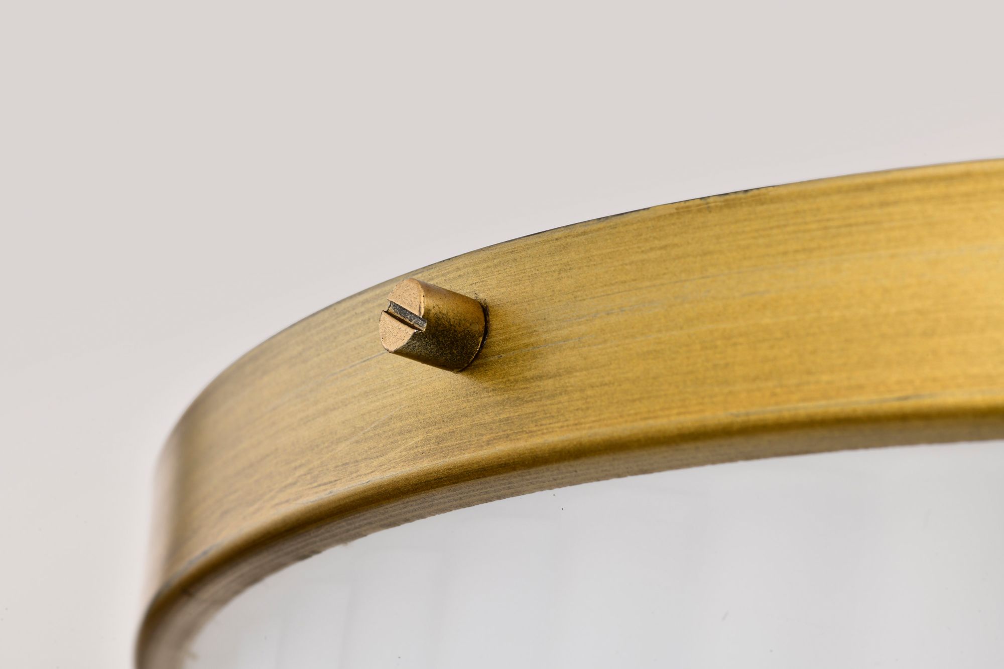 Nuvo Solara 16 1/2" Wide Natural Brass Semi Flush Mount