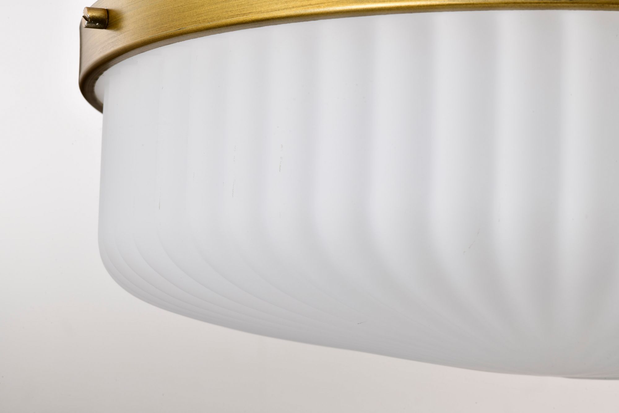 Nuvo Solara 16 1/2" Wide Natural Brass Semi Flush Mount