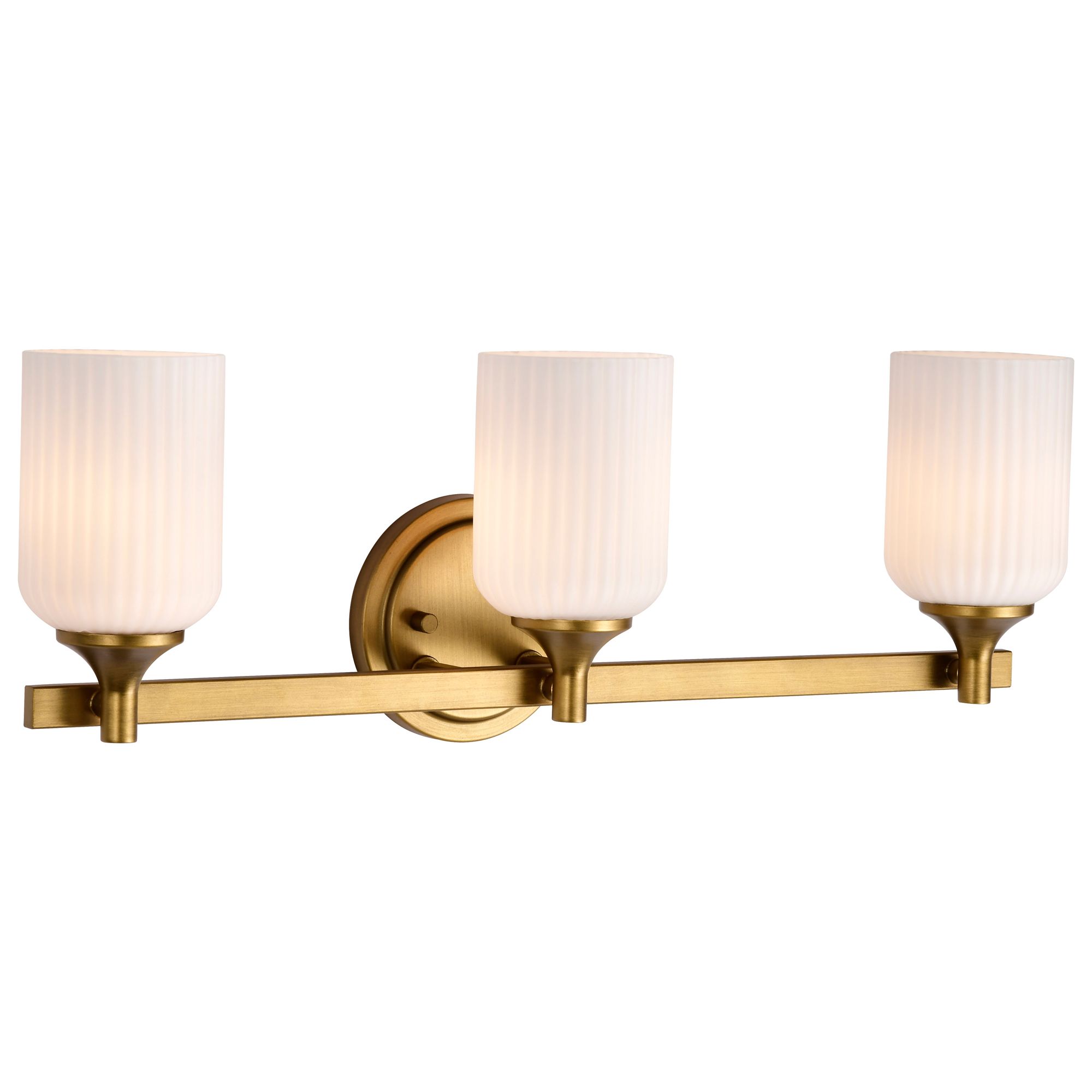 Image 4 Nuvo Solara 23" Wide Natural Brass 3 Light Vanity more views