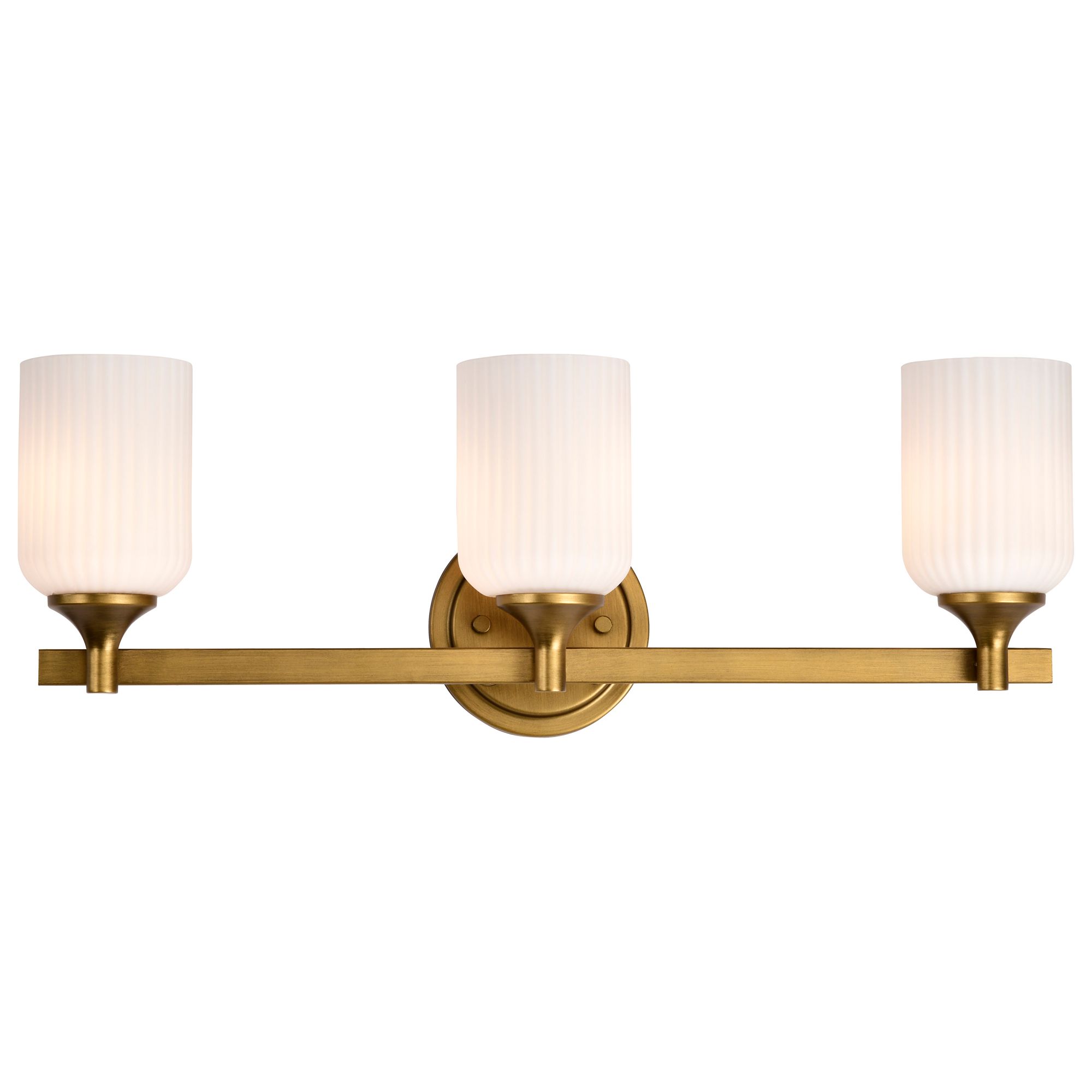 Image 6 Nuvo Solara 23" Wide Natural Brass 3 Light Vanity more views
