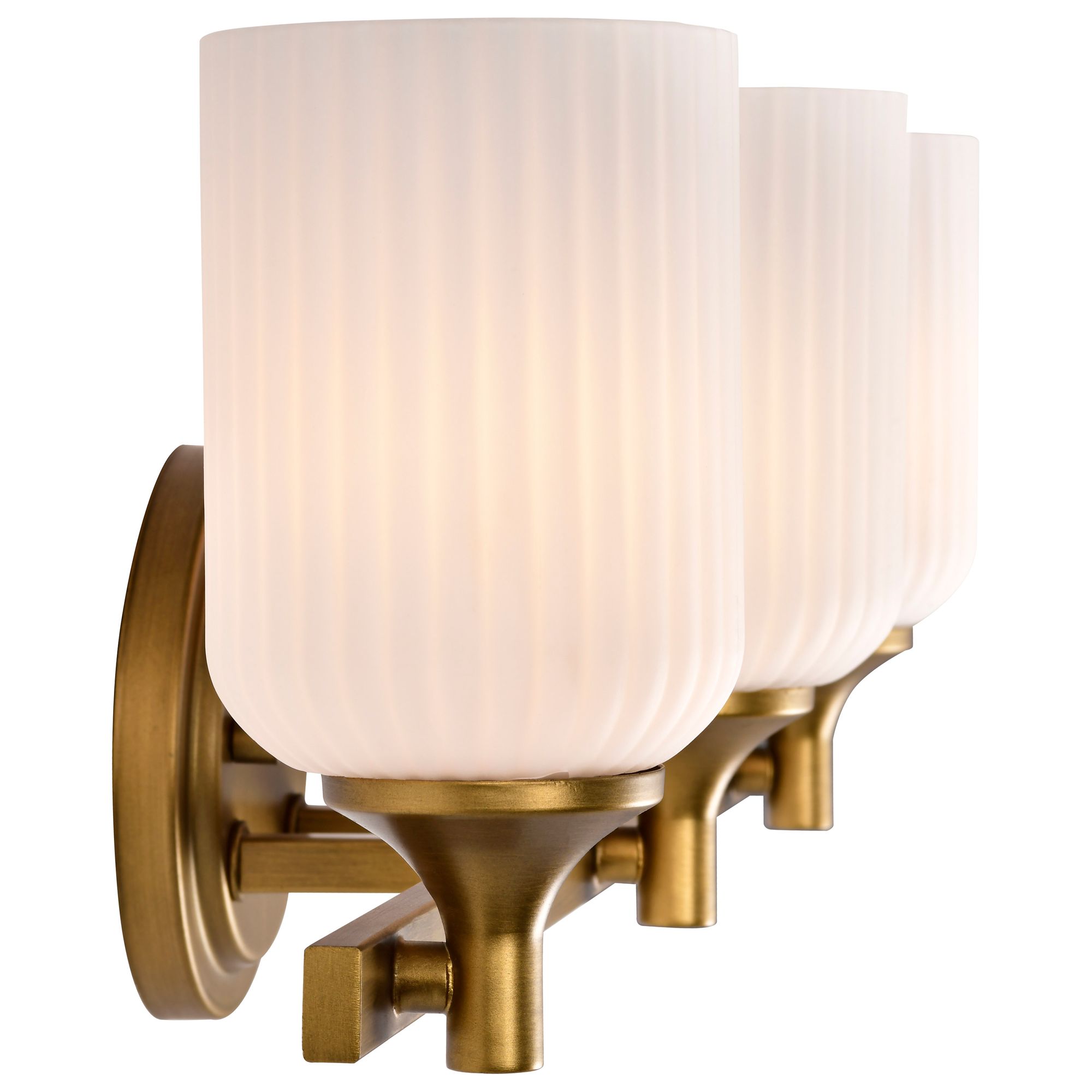Nuvo Solara 23" Wide Natural Brass 3 Light Vanity