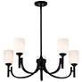 1_Nuvo Solara 30" Wide Matte Black 5 Light Chandelier