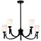 Nuvo Solara 30" Wide Matte Black 5 Light Chandelier