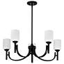 2_Nuvo Solara 30" Wide Matte Black 5 Light Chandelier more views