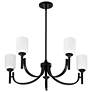 3_Nuvo Solara 30" Wide Matte Black 5 Light Chandelier more views