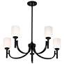 4_Nuvo Solara 30" Wide Matte Black 5 Light Chandelier more views