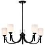 6_Nuvo Solara 30" Wide Matte Black 5 Light Chandelier more views