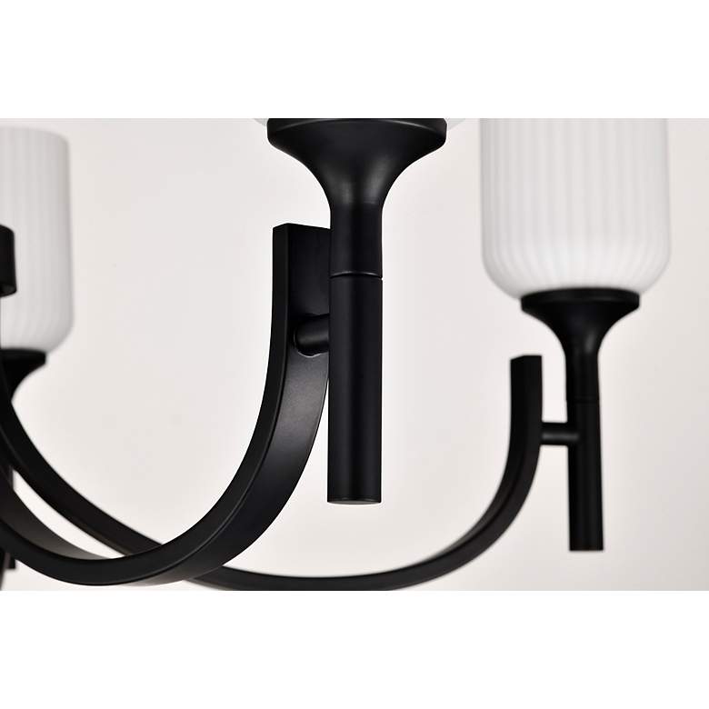 Image 7 Nuvo Solara 30" Wide Matte Black 5 Light Chandelier more views