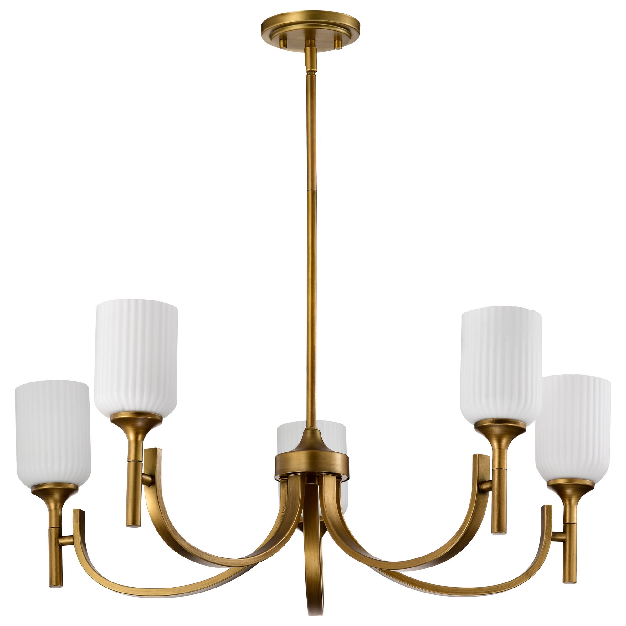 Image 2 Nuvo Solara 30" Wide Natural Brass 5 Light Chandelier more views