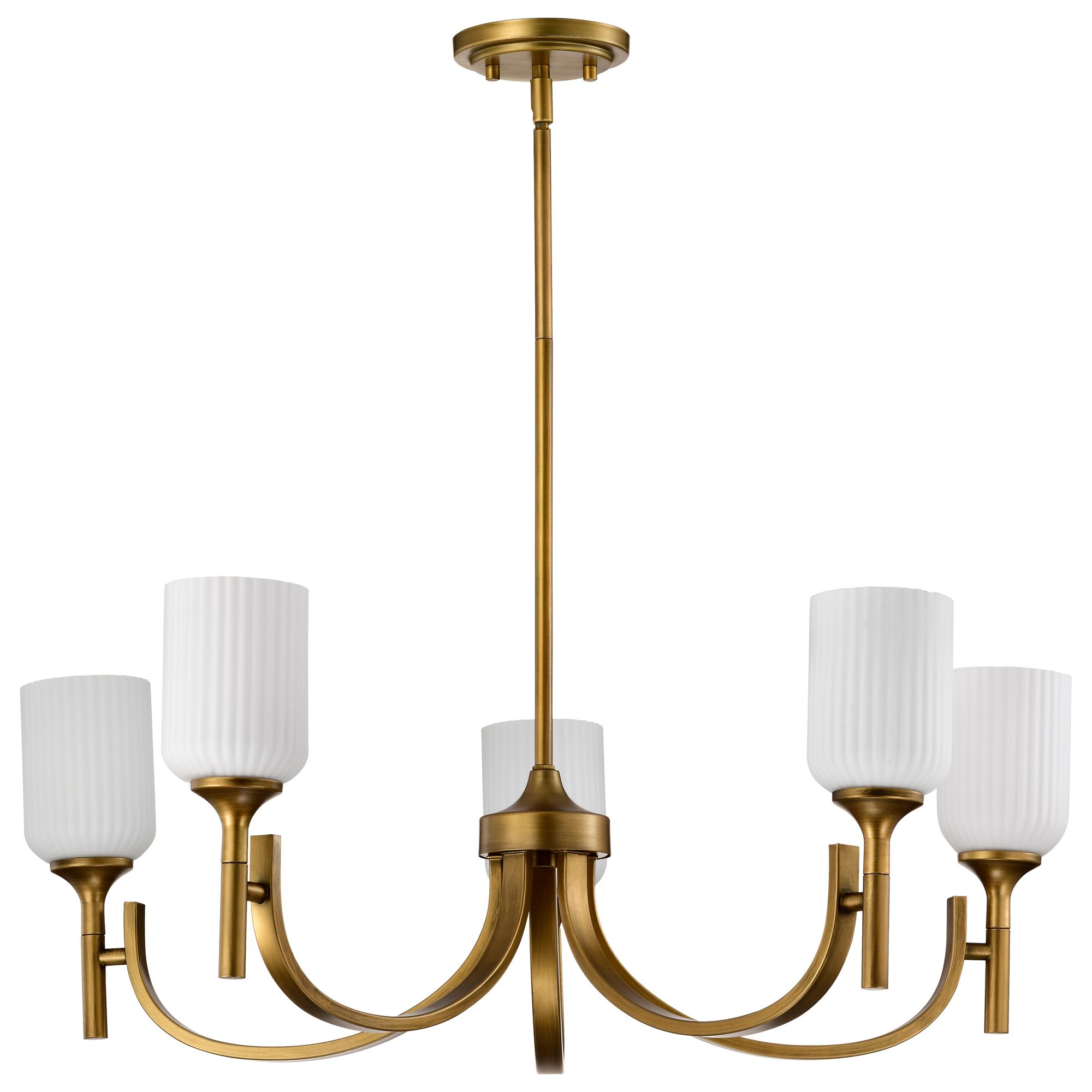 Image 3 Nuvo Solara 30" Wide Natural Brass 5 Light Chandelier more views