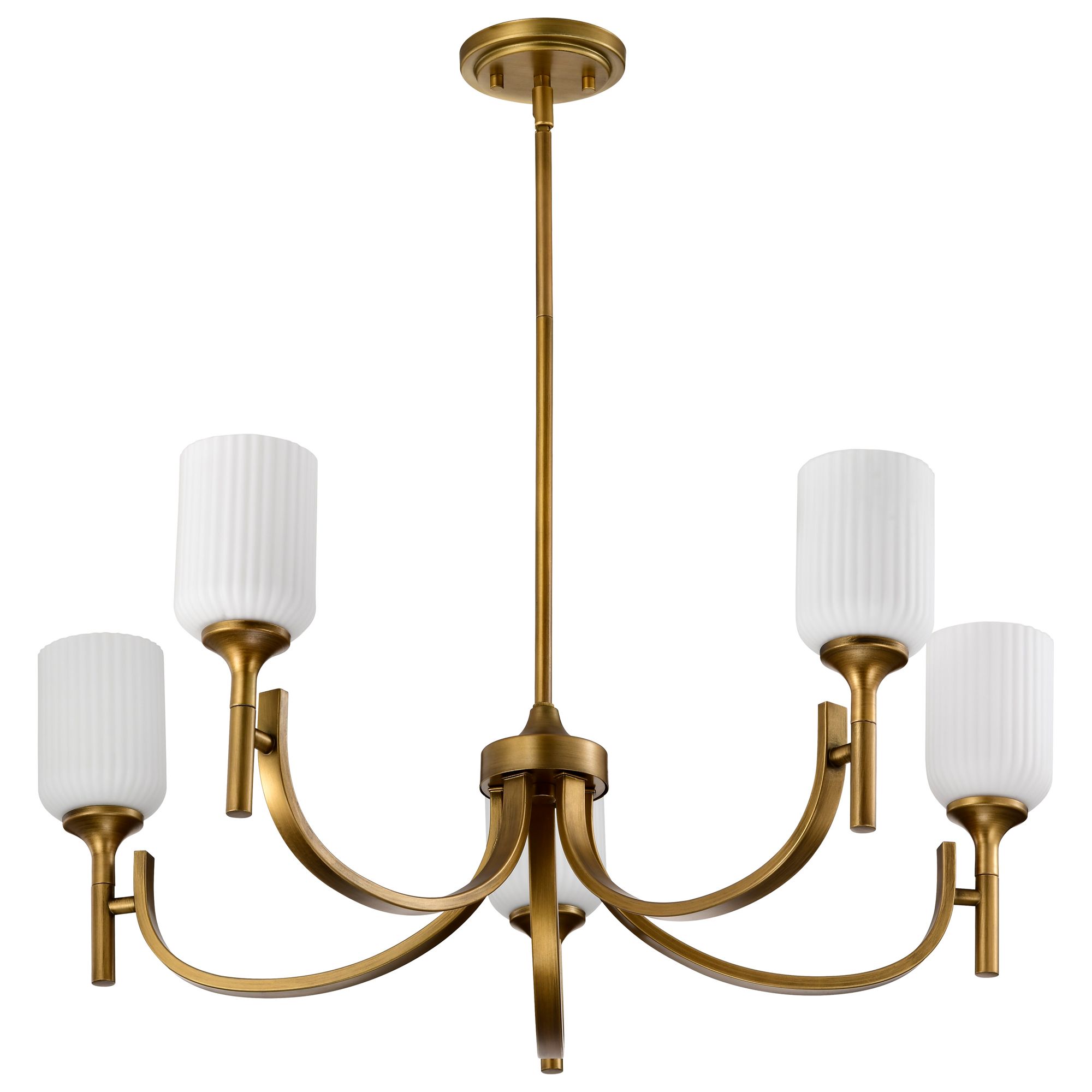 Image 5 Nuvo Solara 30" Wide Natural Brass 5 Light Chandelier more views