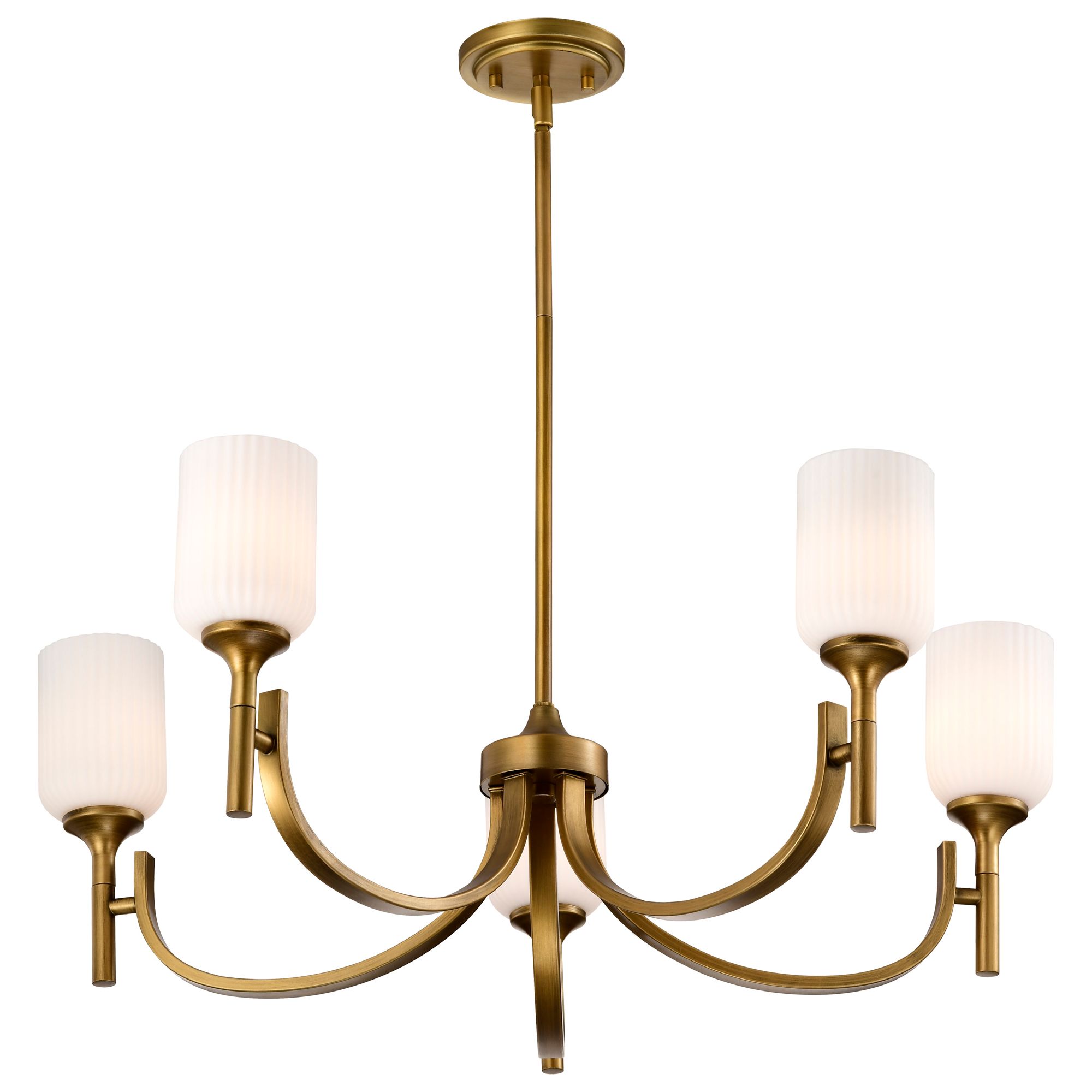 Image 6 Nuvo Solara 30" Wide Natural Brass 5 Light Chandelier more views