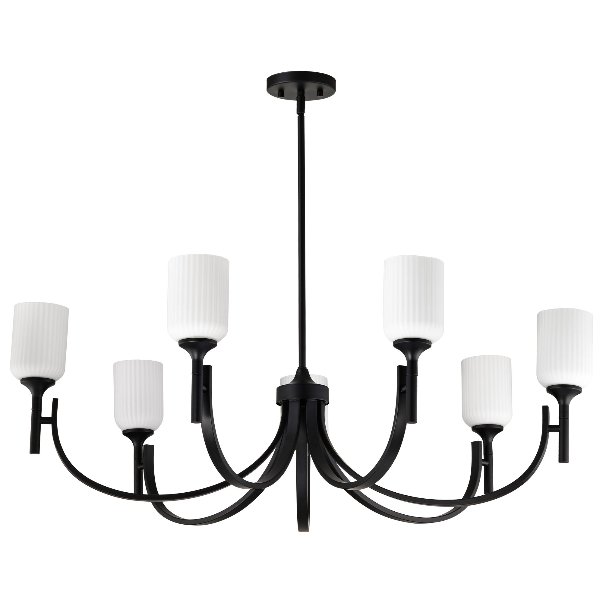Image 2 Nuvo Solara 40" Wide Matte Black 7 Light Chandelier more views