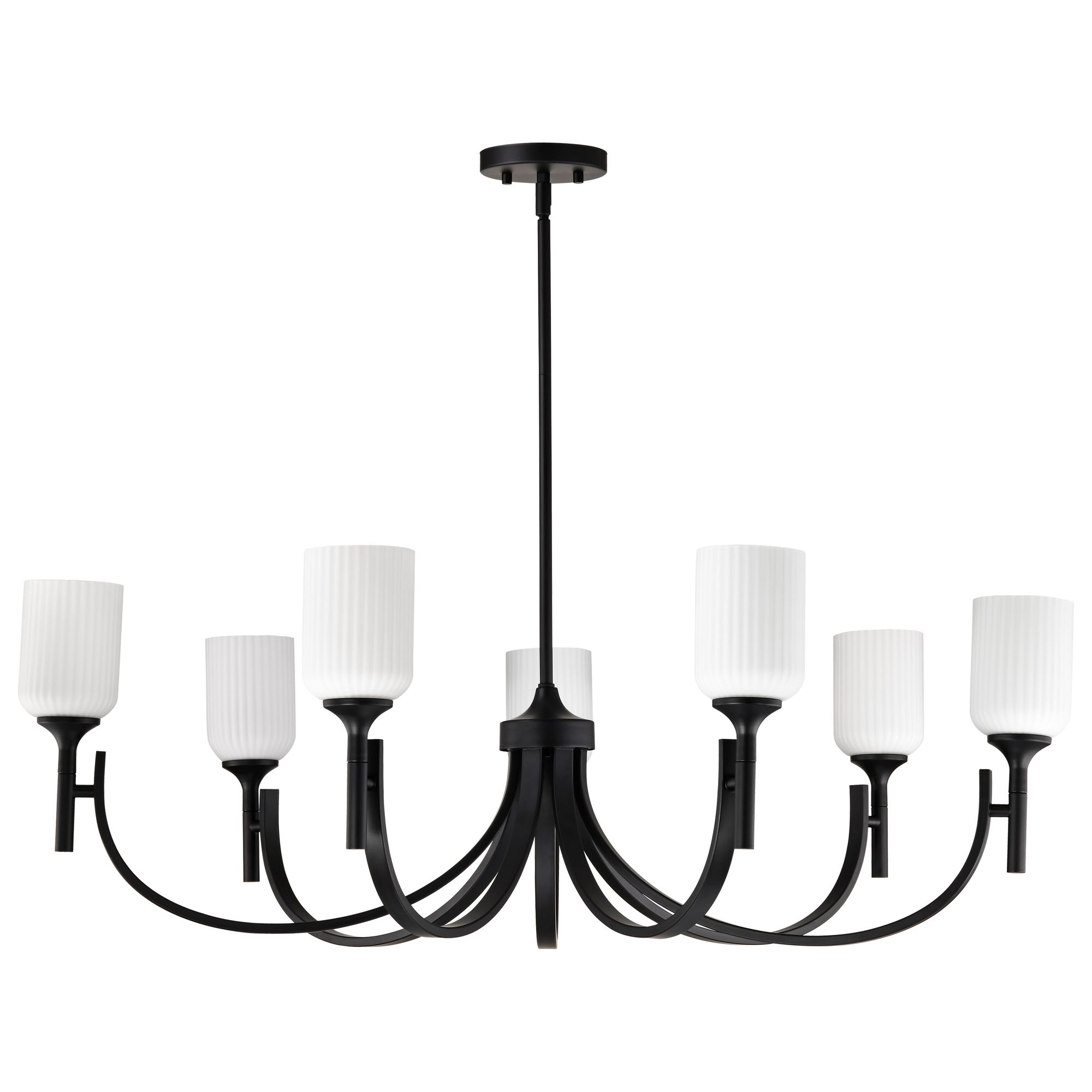 Image 3 Nuvo Solara 40" Wide Matte Black 7 Light Chandelier more views