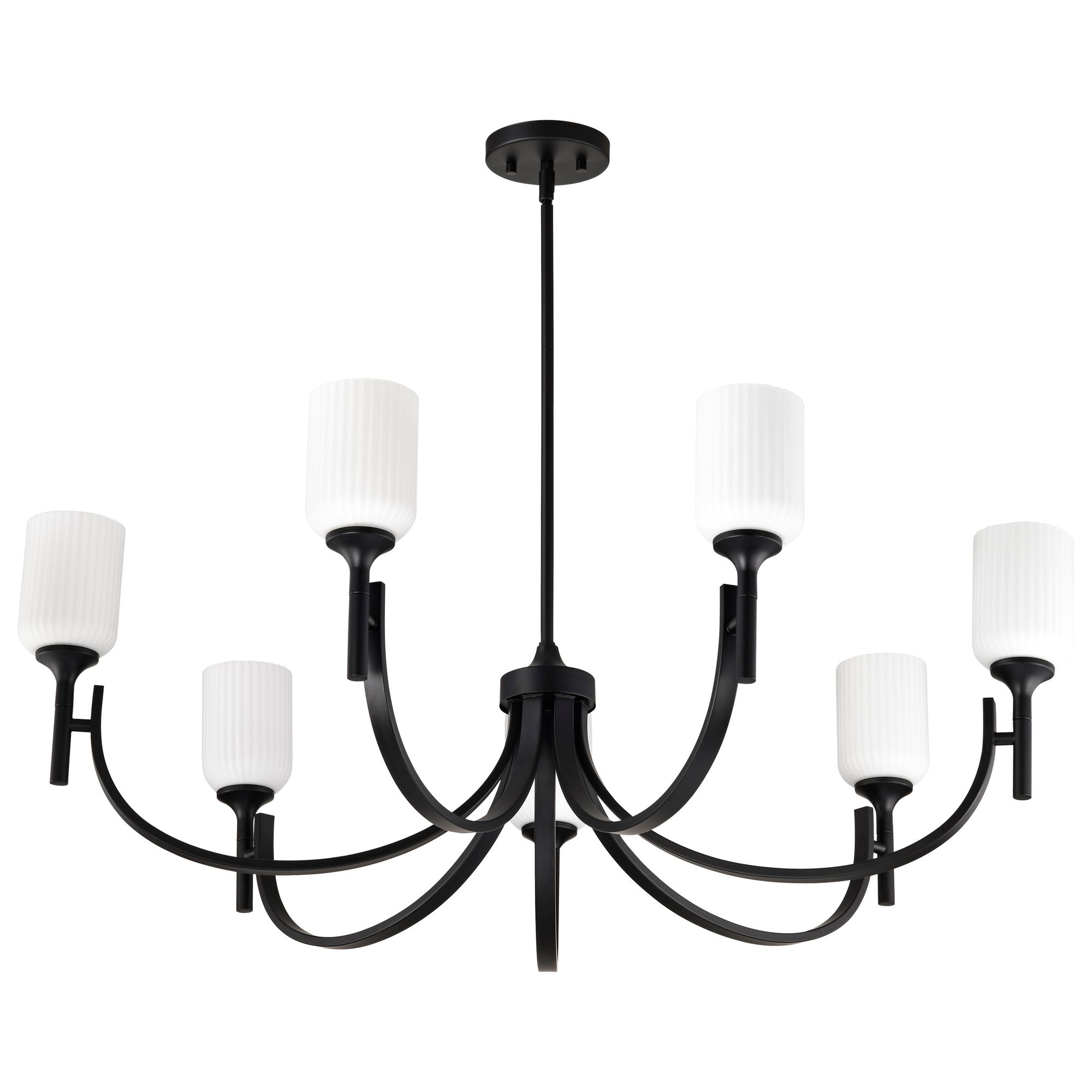 Image 5 Nuvo Solara 40" Wide Matte Black 7 Light Chandelier more views