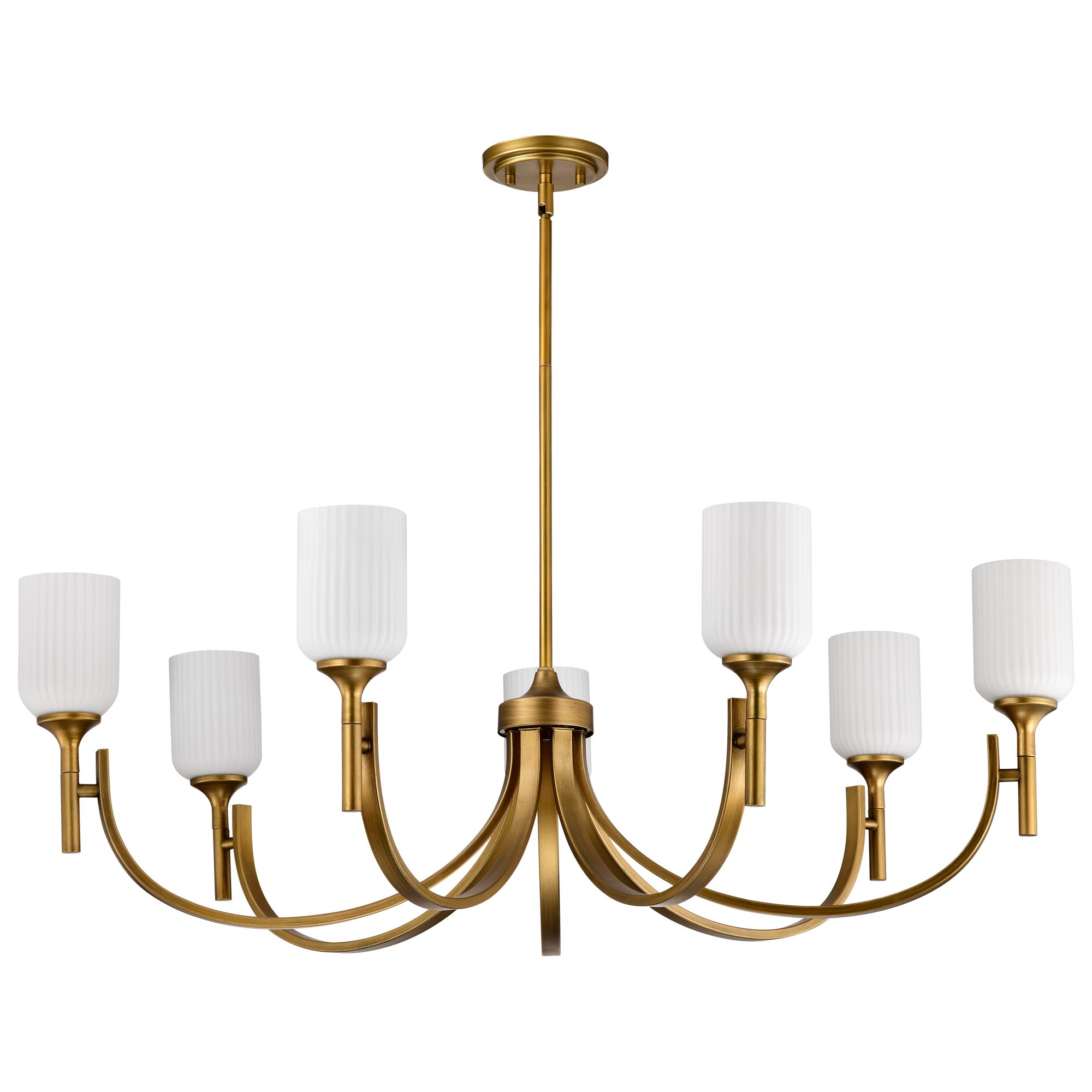 Image 2 Nuvo Solara 40" Wide Natural Brass 7 Light Chandelier more views